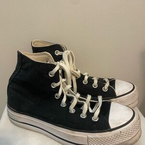 Black High-Top Converse Sneakers